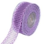 Dekor szalag hálós, csipkés 40mm x 10m - Világos lila