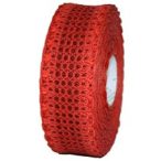 Dekor szalag hálós, csipkés 40mm x 10m - Piros