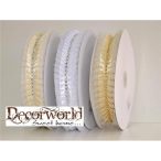   Szatén szalag strasszal és tüllel 4cm x 10m - Több színben