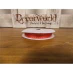 Dekorációs szalag piros-fehér 10mm/10m