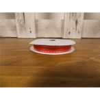 Dekorációs szalag piros-fehér 6mm/10m