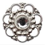 Bross díszítő elem 26 mm -  Ezüst S/50db