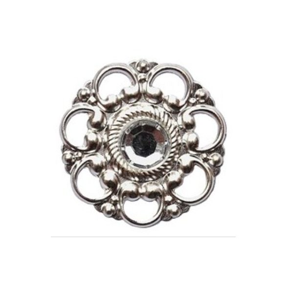 Bross díszítő elem 26 mm -  Ezüst S/50db