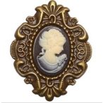 Antik Bross 50x40 mm - Krém/Barna /DB