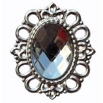 Bross kővel 43x38 mm S/50 - Ezüst