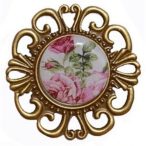 Öntapadós bross díszítő elem 3,5cm-  S/10db