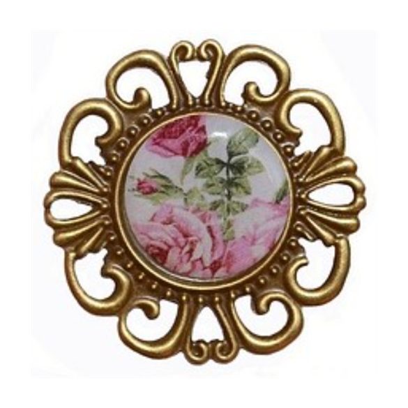 Öntapadós bross díszítő elem 3,5cm-  S/10db