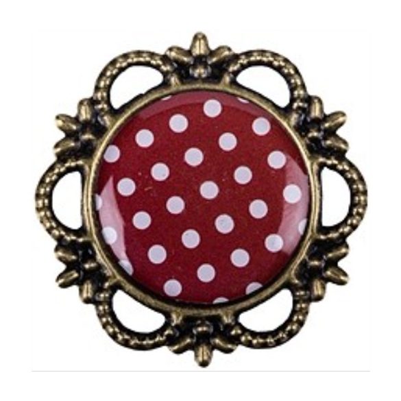 Öntapadós bross díszítő elem 28x28mm - S/10db