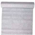 Glitteres anyag 28cm x 5m - Ezüst