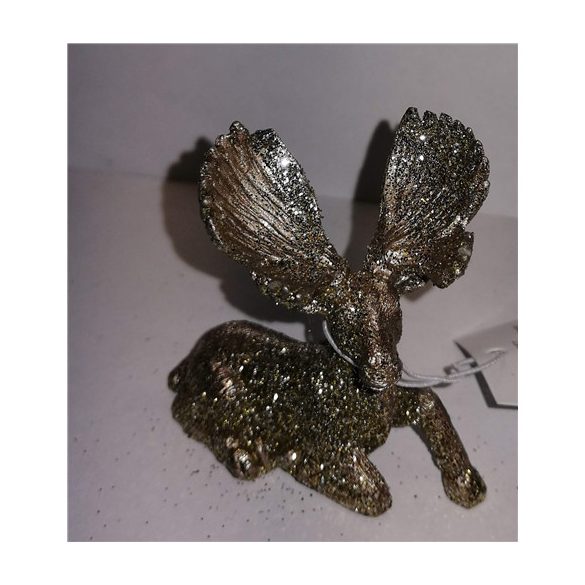 Glitter szarvas figura 5,5x3,5x6,5cm