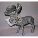 Glitteres prémes szarvas figura 9,5x4,5x9,5cm