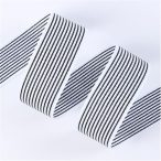 Szalag textil csíkos 28mm x 9,14m - Fehér/fekete