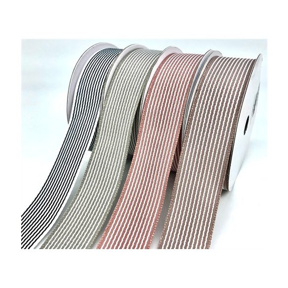 Szalag textil csíkos 28mm x 9,14m - Több színben