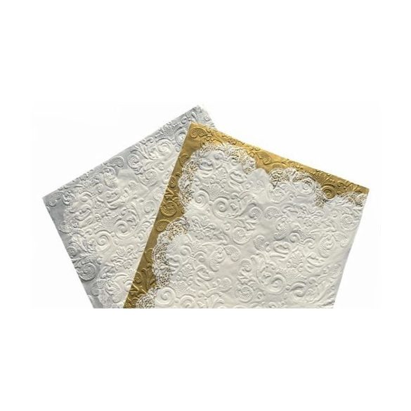 Dombornyomott Gyöngyház papír szalvéta - Több színben 20db/csom