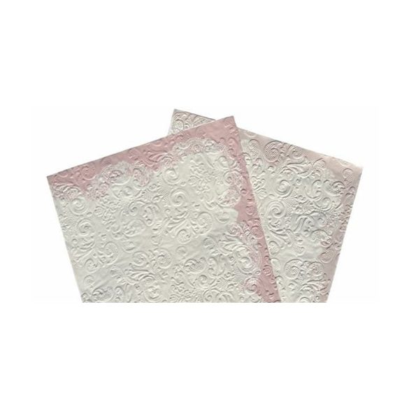 Dombornyomott Gyöngyház papír szalvéta - Gyöngyház több színben 20db/csom