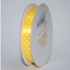 Szatén szalag pöttyös 10mm/22,86m - Citrom