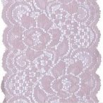 Csipke anyag elasztikus 8 cm x 5 m - Vintage lila