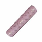   Műszőrme anyag karácsonyi mintás 28cm/3m - Vintage mályva/arany