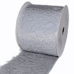 Műszőrme szalag 6,3cm x 3m - Pasztel szürke