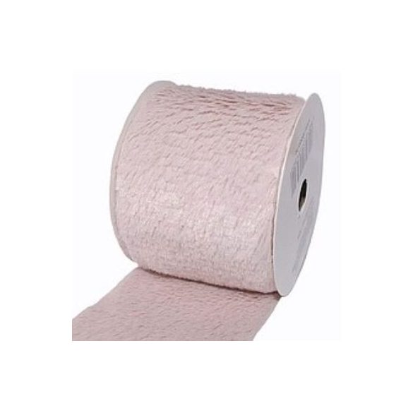 Műszőrme szalag 6,3cm x 3m - Púder bézs