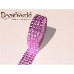 Strassz szalag 3cm/4,57m - Rózsaszín