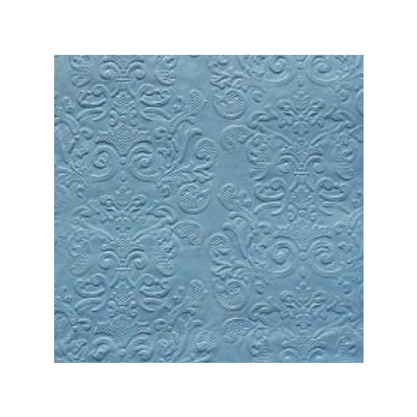 Dombornyomott luxury papír szalvéta 33x33cm 3 rétegű - Vintage kék (20db/csom)