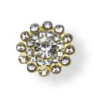 Strasszal kirakott bross csillag alak 14 mm S/10 - Ezüst