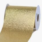 Dekor textil szalag gliteres 100mm x 10m - Arany