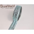 Strassz szalag 3cm/4,57m - Ezüst