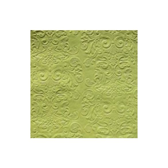 Dombornyomott luxury papír szalvéta 33x33cm 3 rétegű - Világos mohazöld (20db/csom)