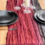 Géz anyag 89cm x 3m - Bordó/antracit