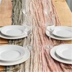 Géz anyag 89cm x 3m - Vintage zöld/púder rózsaszín