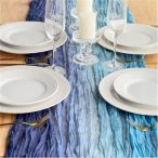 Géz anyag 89cm x 3m - Kék/sötét kék