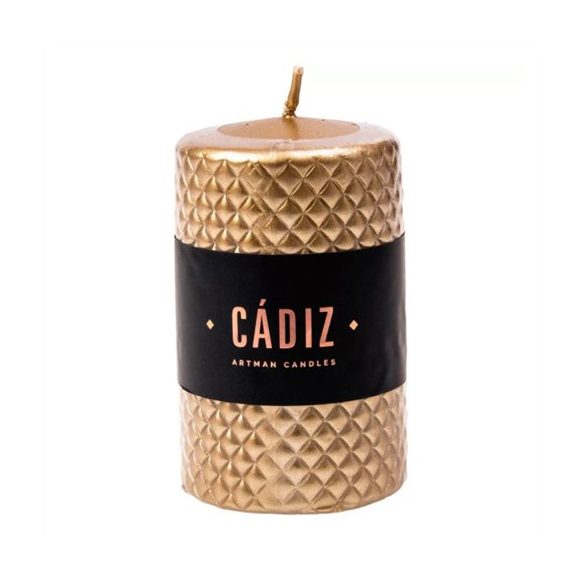 Henger gyertya "Cádiz" 10,5x7cm - Arany