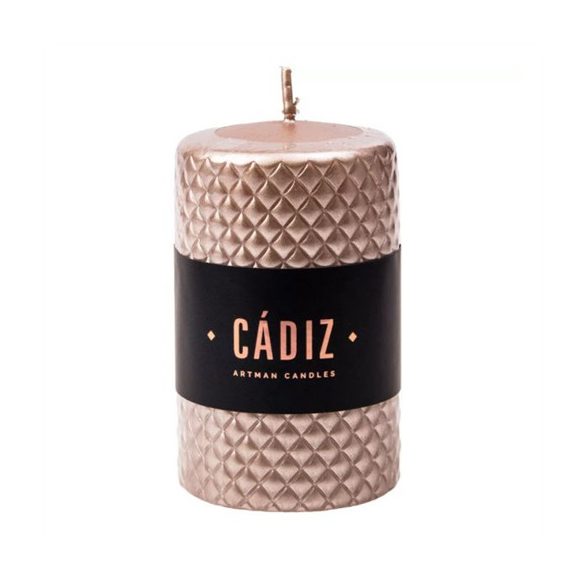 Henger gyertya "Cádiz" 10,5x7cm - Pezsgő