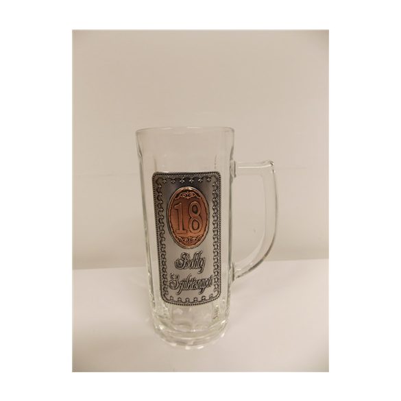 Korsó ón cimkés évszámos 0,5L (Boldog születésnapot, 18, 20, 30, 40, 50, 60, 70)