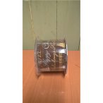 Szalag zsákvászon kotta+írás barna 6cm x 10m