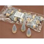 Fenyőfa mini 3,5cm glitteres - Ezüst /DB