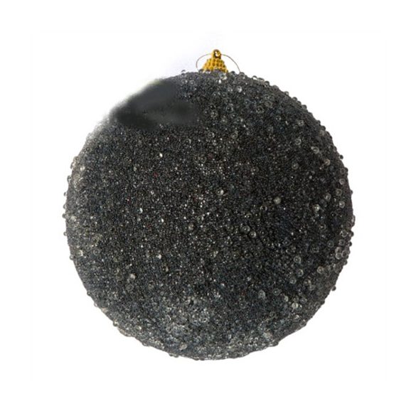 Cukros óriás gömb 10 cm akasztható - Fekete