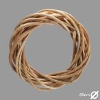 Vessző koszorú 25 cm - Natúr