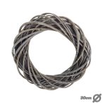 Vessző koszorú 25 cm - Szürke