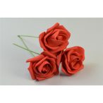 Rózsa polifoam 7cm - Piros (50db/csom.)