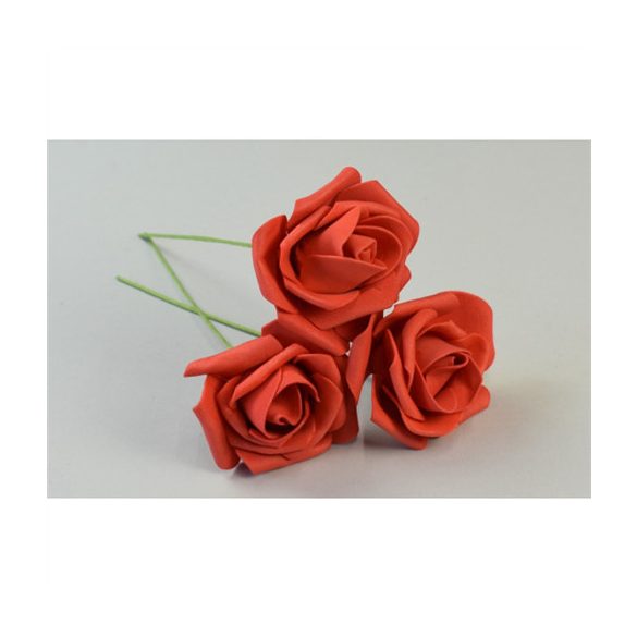 Rózsa polifoam 7cm - Piros (50db/csom.)