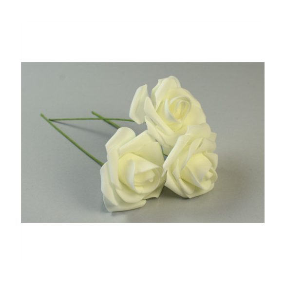 Rózsa polifoam 7cm - Krém (50db/csom.)