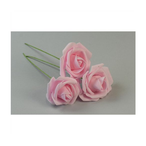 Rózsa polifoam 7cm - Rózsaszín (50db/csom.)