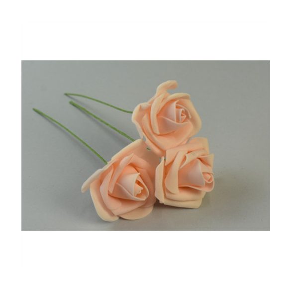 Rózsa polifoam 7cm - Barack (50db/csom.)