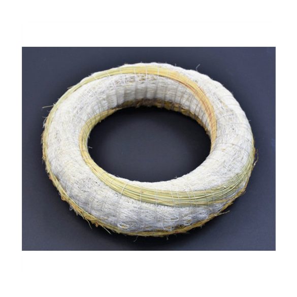 Szizállal bevont cirok koszorúalap 40cm fehér