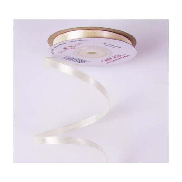 Szatén szalag 6mm x 22,86m - Ekrü