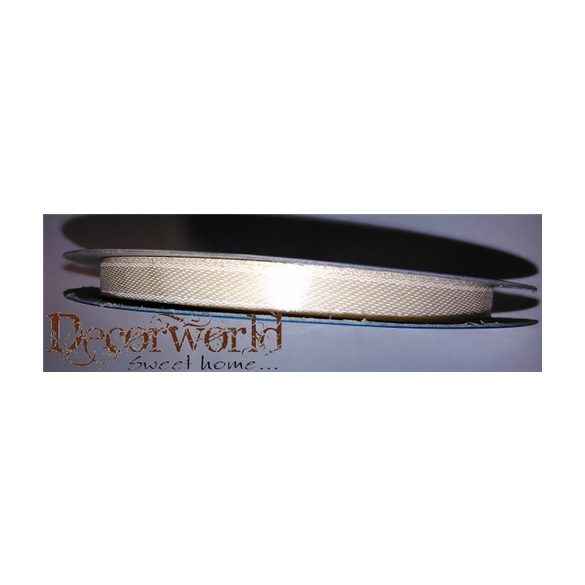 Szatén szalag krém 6mm/25m