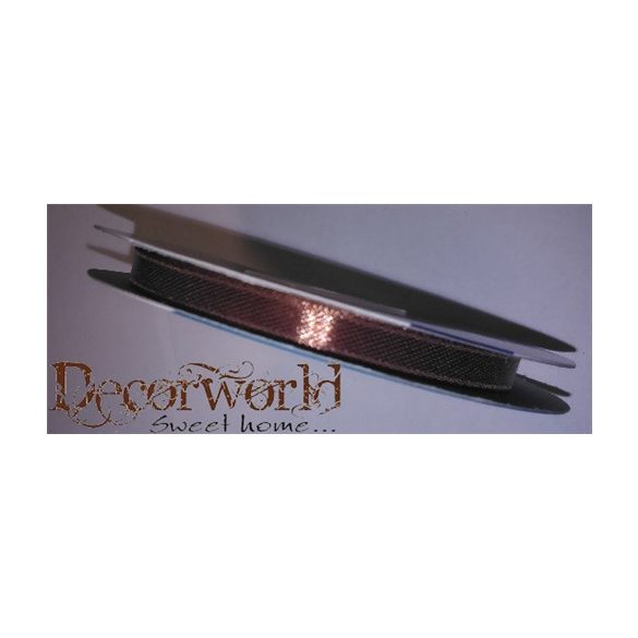 Szatén szalag kávé 6mm/25m